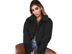 Fasst Chaquetón de Alpaca Suave Moda Nova Cor Sólido Quente