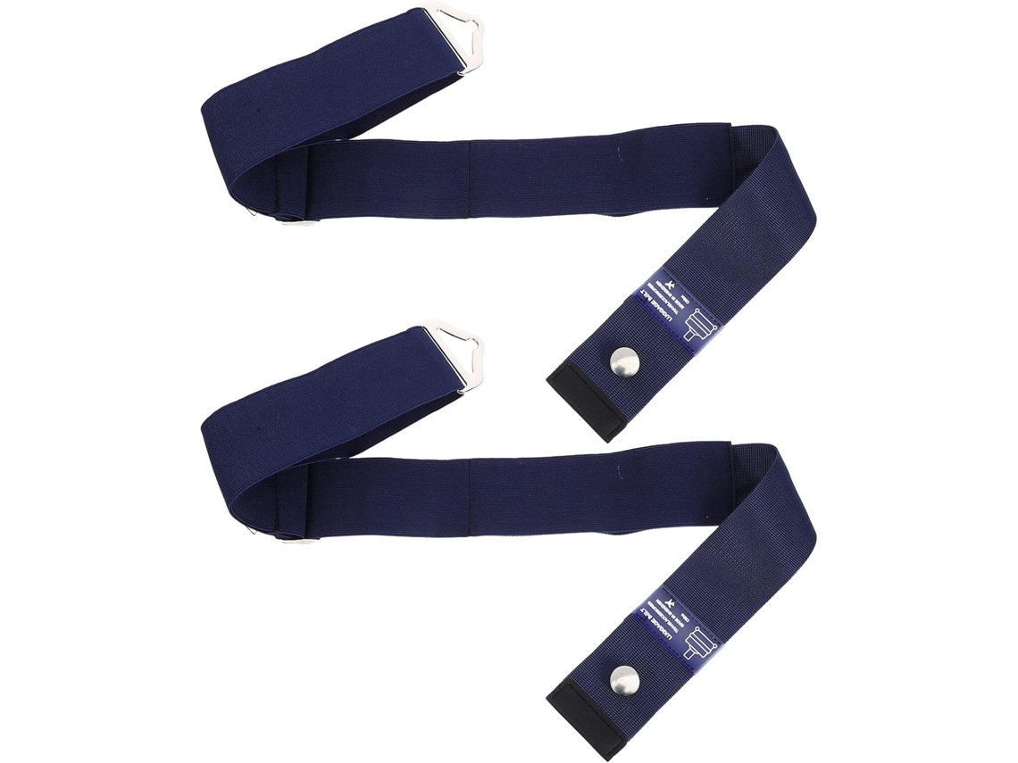 Conjunto De 2 Cintas Elásticas Para Mala, Tamanho Pequeno, Azul Marinho, Fivela De Metal Ajustável, Cintas Resistentes