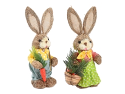 Bonecos de Coelho Páscoa 35cm Rústicos LAXISCREED