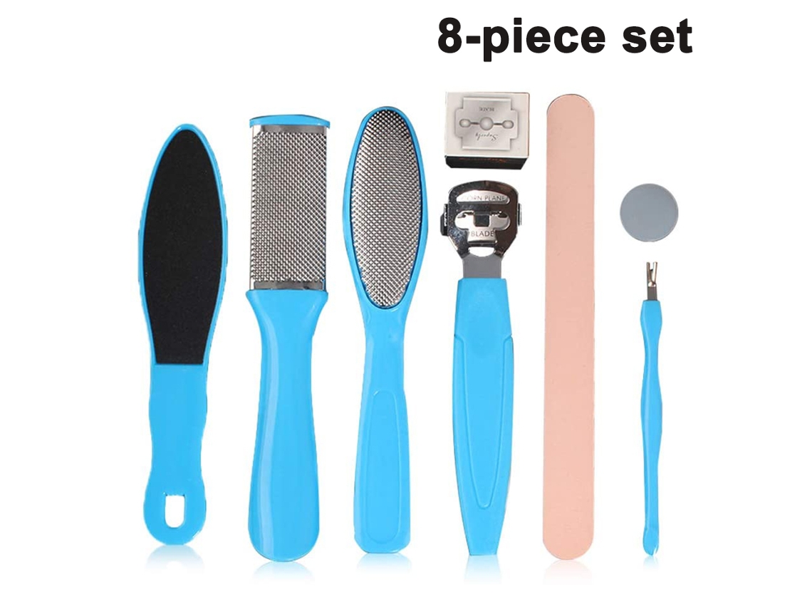 Em 1 Conjunto de Pedicure de Arquivo de Placa de Pé Conjunto de Lixa de Pé de Pé de Pedicure e Removedor Cuidados com Os Pés JEDBESETZT