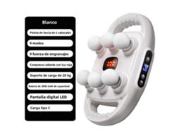 Massageador Elétrico De Fáscia (branco) Com 6 Cabeças De Massagem.