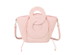 Bolsa de Mão Cabas Trançada Estilo Boho com Pegas Esculpidas GALLANTRY