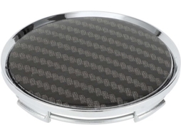 Wielnaad Met Dopjes 63mm - Patroon Van Koolstofvezel - Zilverkleurig/zwart - Stofbestendig - Gemakkelijk Te Installeren - Duurzaam Materiaal - Naad Me