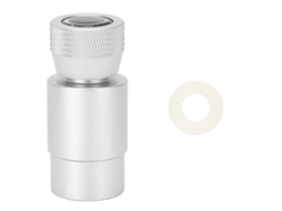 Primerox adaptador de Válvula Conexão Co2 Soda Asa 1/4bspp tr21 prata com S/MARCA
