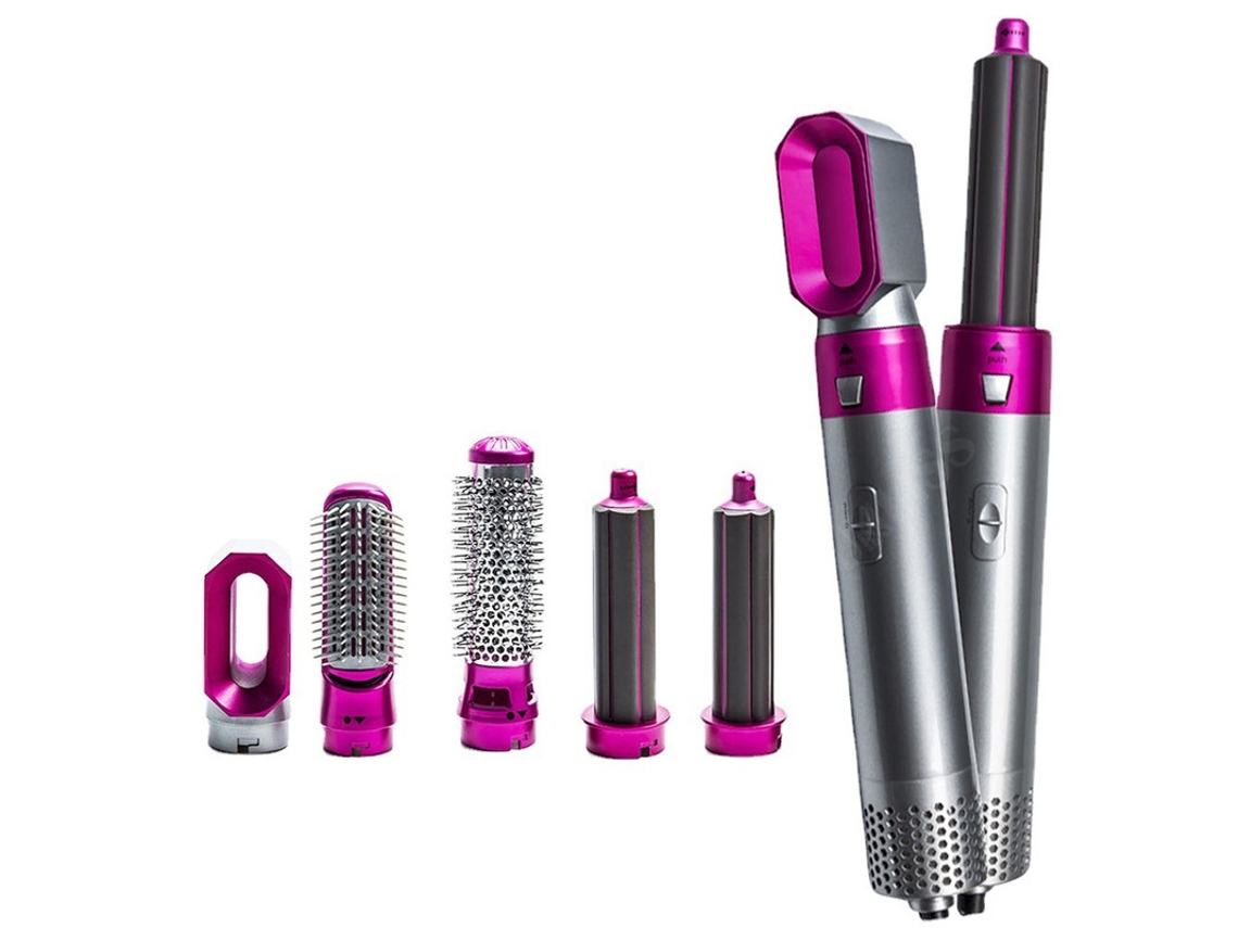 Modelador Automático 5 Em 1 Pente De Ar Quente Rosa Venisymlis*