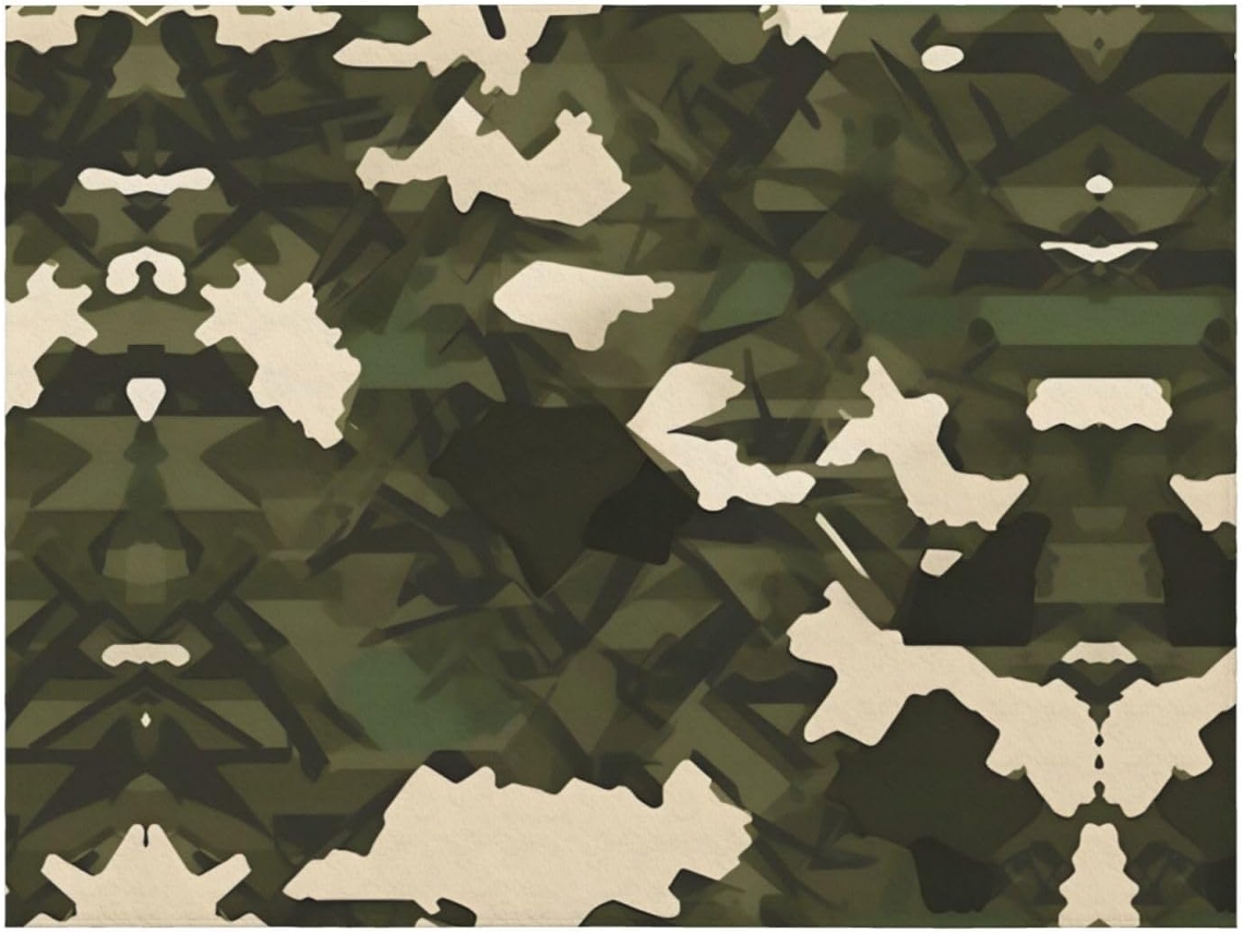 Manta de Flanela Ultramacia Phayah com Estampa Camuflagem Militar para Sofá Cama Sala Estar Escritório e Pausa