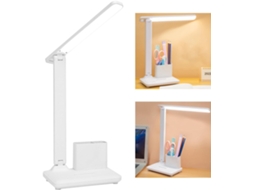 Luminária de mesa LED sensível ao toque, luminária de mesa dupla em ABS para leitura, 3 temperaturas de cor.