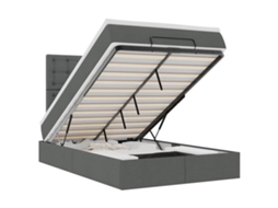 Ottoman Bed, Ottoman Beds Vidaxl Cinzeto Tecido (120 X 190 Cm)