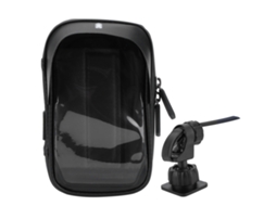 Bolsa suporte celular bicicleta impermeável 360° casco rígido preto 6 polegadas S/MARCA