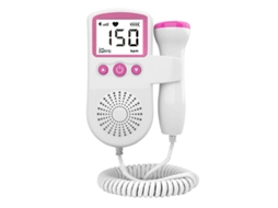 Monitor Fetal Doppler Rosa Detector Batimento Cardíaco Bebê Casa Tela Digital Alta Precisão Portátil Fácil Operação