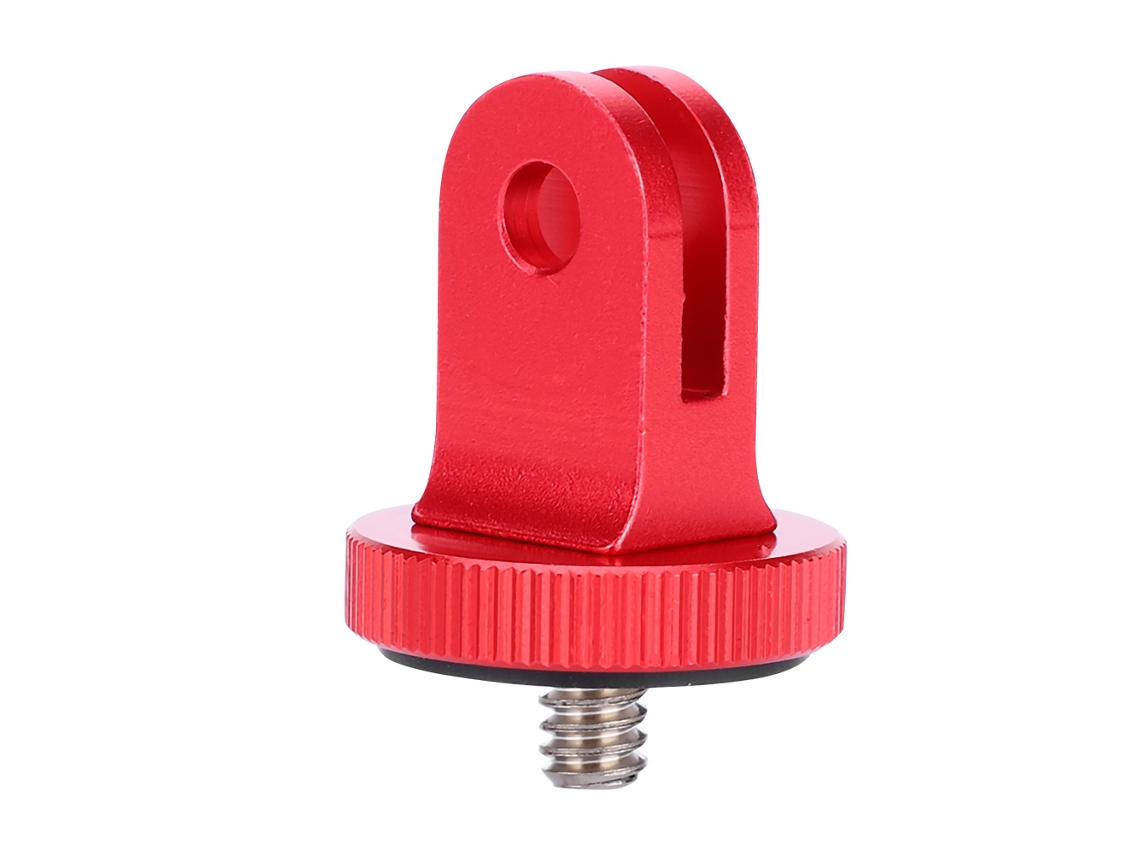 1/4 Mini Tripod Mount Adapter Video Action Camera Accessory Aluminum Alloy LAXISCREED (red)
