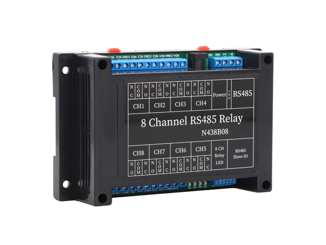 Módulo de Relé de 8 Canais RS485 RTU com Controle Remoto 12V DC S/MARCA
