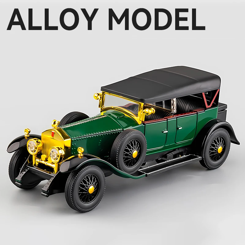 (verde) Miniatura De Carro Em Liga Metálica Na Escala 1:24 Com Efeitos Sonoros E Luminosos.