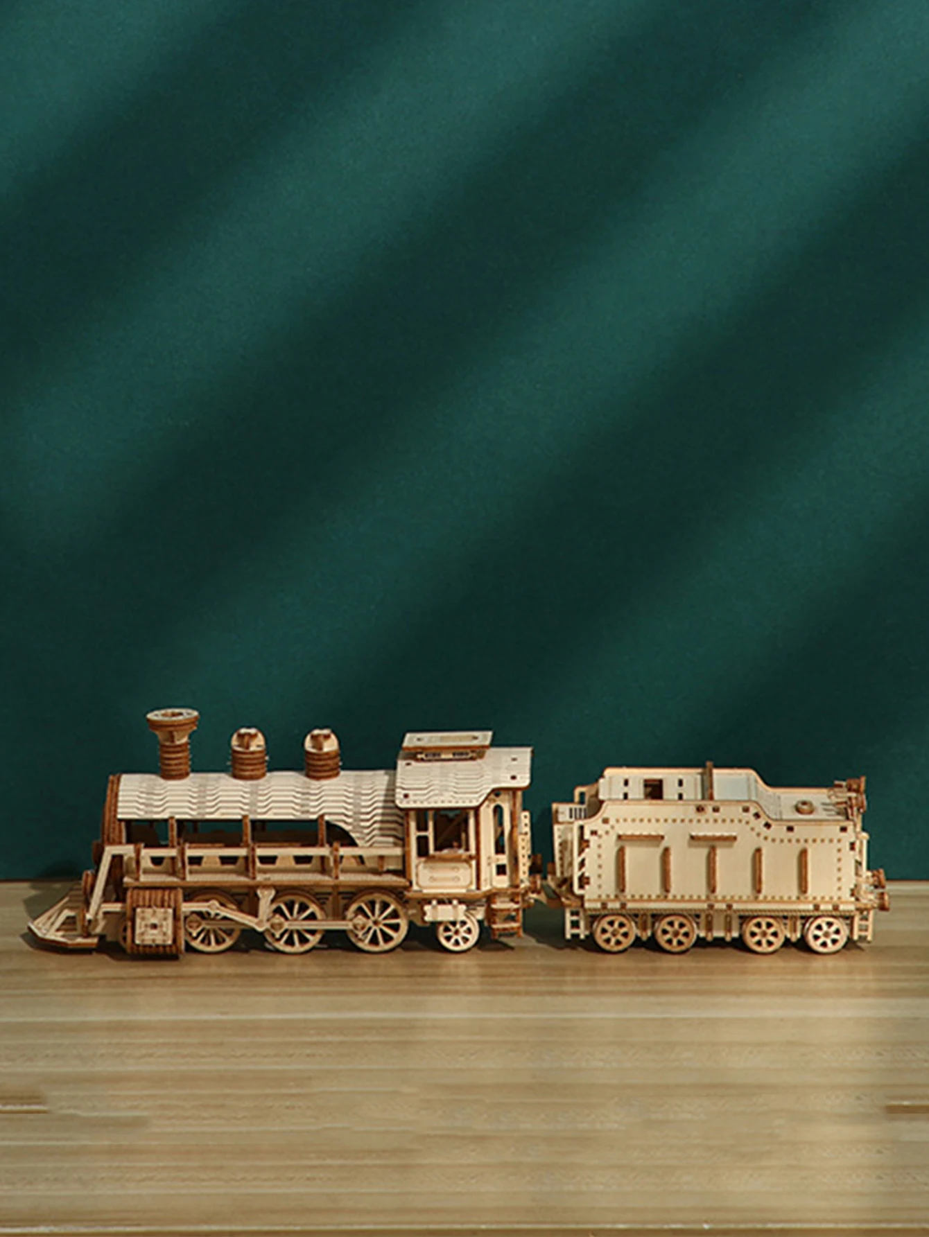 Quebra cabeça 3d de Madeira com Modelo de Trem Mecânico Brinquedo Educativo para Montar Presente Exclusivo MDUG