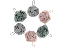Esponja De Banho Rosa, 6 Unidades, Macia, Para Chuveiro, Acessórios De Banheiro Femininos, Material Gokoco