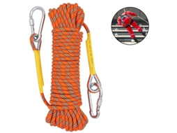 Corda de Escalada Estática AQUAFORGE de 10 M em Laranja para Resgate e Uso em Gelo