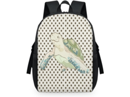 Mochila Tropicallife Divertida com Estampa Marinha Tartaruga e Bolinhas 32 5 X 15