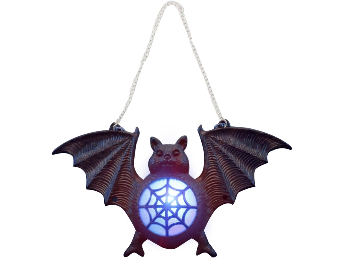 Lâmpada Morcego Pendente Halloween Luzes Led Coloridas