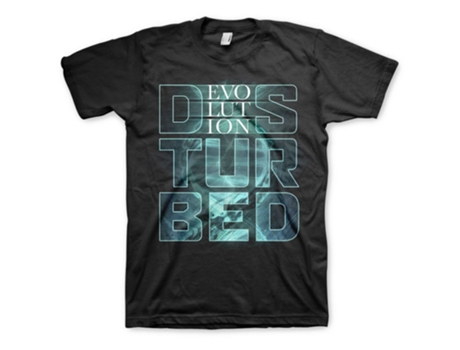 T-Shirt ROCK OFF Disturbed - Evolution Preto (Tamanho: S)