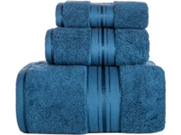 Conjunto de 3 Toalhas de Banho de Luxo, 100% Algodão, Índigo AQUAFORGE
