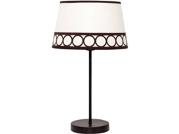 Candeeiro de Mesa FABRILAMP Dalia (Castanho - Metal, Pano - 44x25 cm)