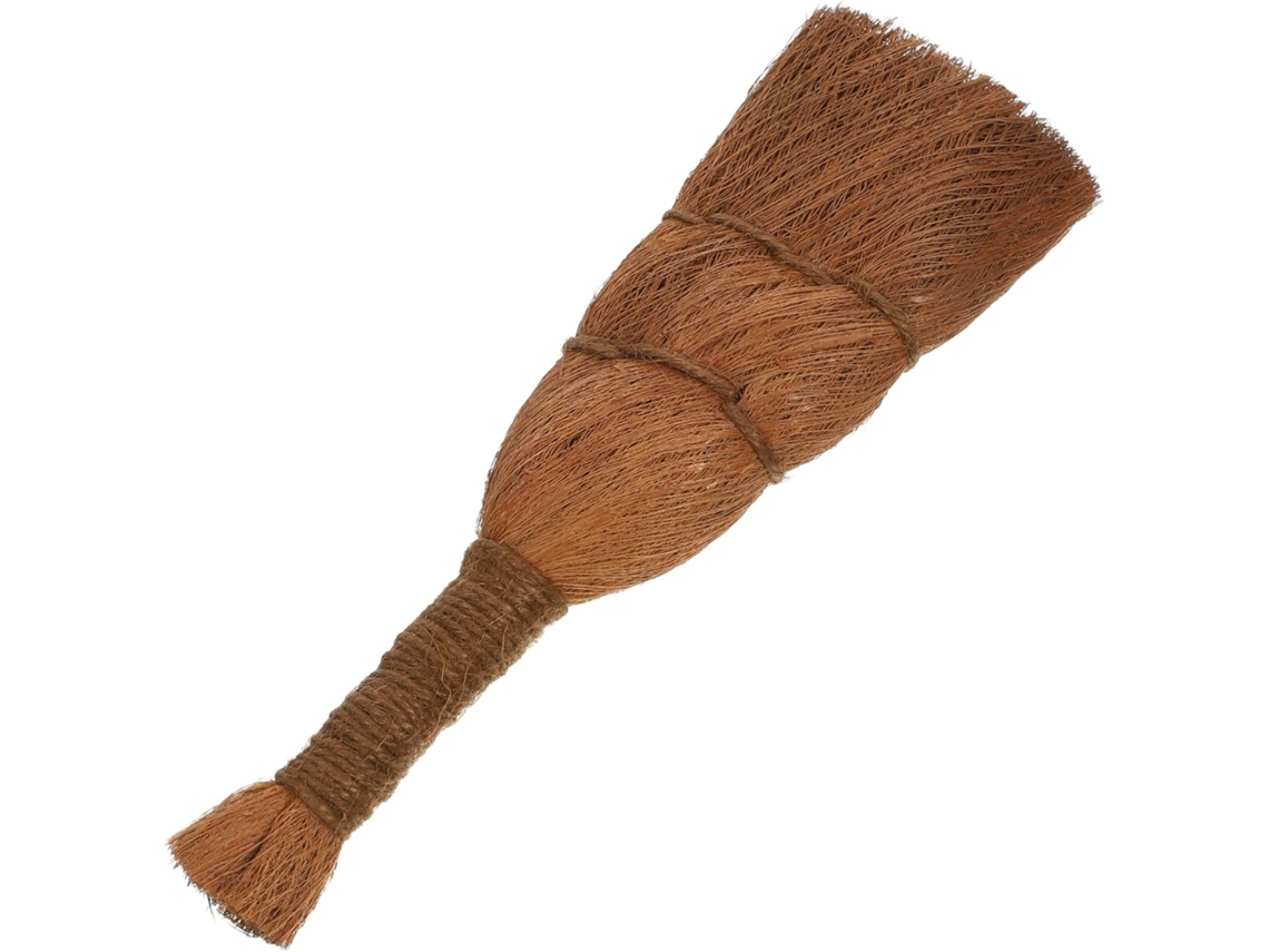 Escova Multifuncional Para Esfregar, Ideal Para Jardim E Bonsai, Feita Com Fibras De Palmeira.