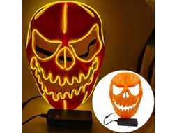 Halloween Demon Slayer Topeng Lampu Led Anime Fox Skeleton Cosplay Pesta Rave Dekorasi Topeng Mainan Untuk Anak-Anak Dewasa Hadiah Halloween