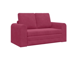 Sofá de Relaxamento 60cm Vinho Vermelho Veludo HARLANV1
