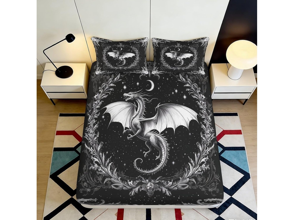 Conjunto de Cama com Estampa Céu Noturno em Microfibra Fronha 200x25cm