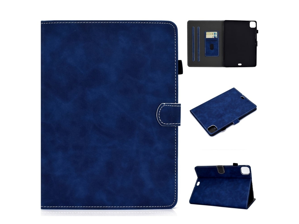 Capa Simple Couro com Aba para iPad Pro 11 2021/Air 2020, Azul