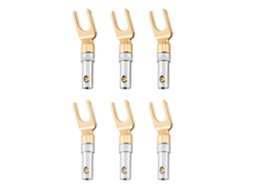 Conectores De Alto Falante, Plugues Banana Banhados A Ouro 6 Unidades 4 Mm Sem Parafuso De Solda Gokoco
