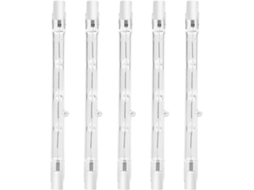 Rebe bombilla Halógena R7s Regulável 100w 118mm 2800k Branco Quente 1500lm Ac220 240v Foco Linear (5pcs)