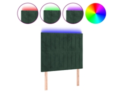 Led Headboard, Led Headboards Vidaxl Verde Veludo (100 X 5 X 118/128 Cm)