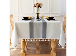 Toalha De Mesa Para Mesa De Jantar, Toalha De Mesa Rústica Para Cozinha, Capa Para Mesa De Centro, Tecido De Algodão E Linho, Toalha De Mesa Retangula