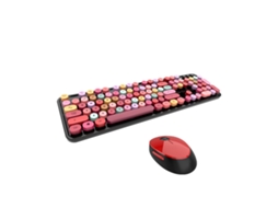 Combo De Teclado E Mouse Sem Fio 2.4g Mofii Com 104 Teclas E Tampa De Tecla Suspensa Preto