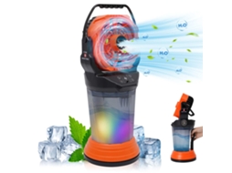 Ventilador Nebulizador Camping Laranja YANYXR portátil, 2000ml, 15000mah, RGB, 4 velocidades