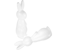 Kit Para Montar Coelhos De Espuma Branca (2 Peças)
