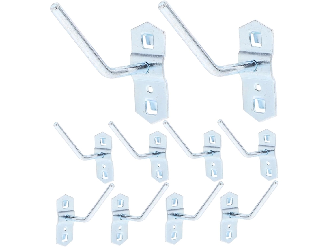 Conjunto De 10 Ganchos Parede Para Armazenamento Ferramentas, Suporte