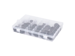 Conjunto de 130 Pretas Borracha Arruelas para Fios, 6 a 50 Mm,