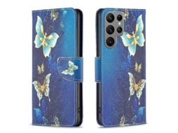 Capa De Couro Com Estampa De Desenho Colorido Para Samsung Galaxy S23 Ultra 5g