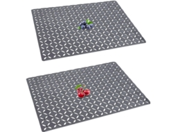 Tapete para Pia AQUAFORGE 2 peças protetoras de drenagem recortáveis 30x40 cm cinza
