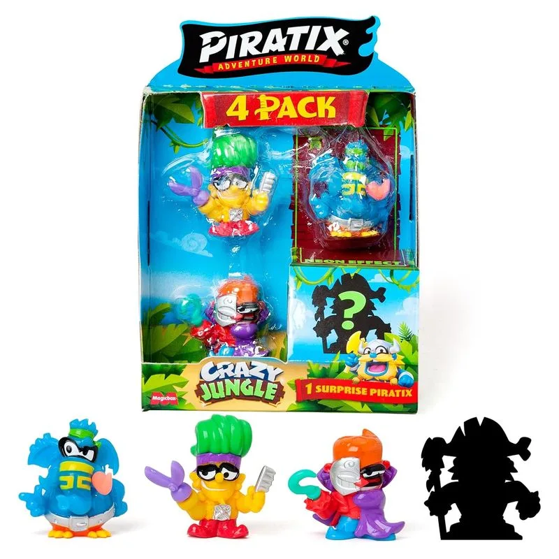 Piratix Adventure World Crazy Jungle Pack 4 Figuras 1-6 40607 MAGIC