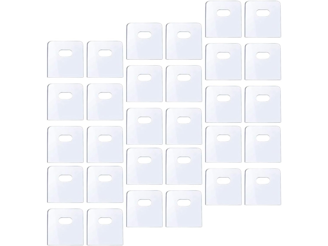Bestonzon Kit Com 50-adesivos Plásticos Para Reparo De Persianas Verticais Remendos Lâminas Prático Substituição Janelas