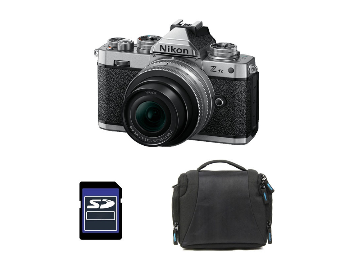 Z Fc + Z 16 50 Prata + Bolsa + Cartão Sd de 8 Gb NIKON