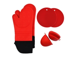 Luvas de forno Nova Line, silicone, resistentes ao calor, 1 par | S/MARCA
