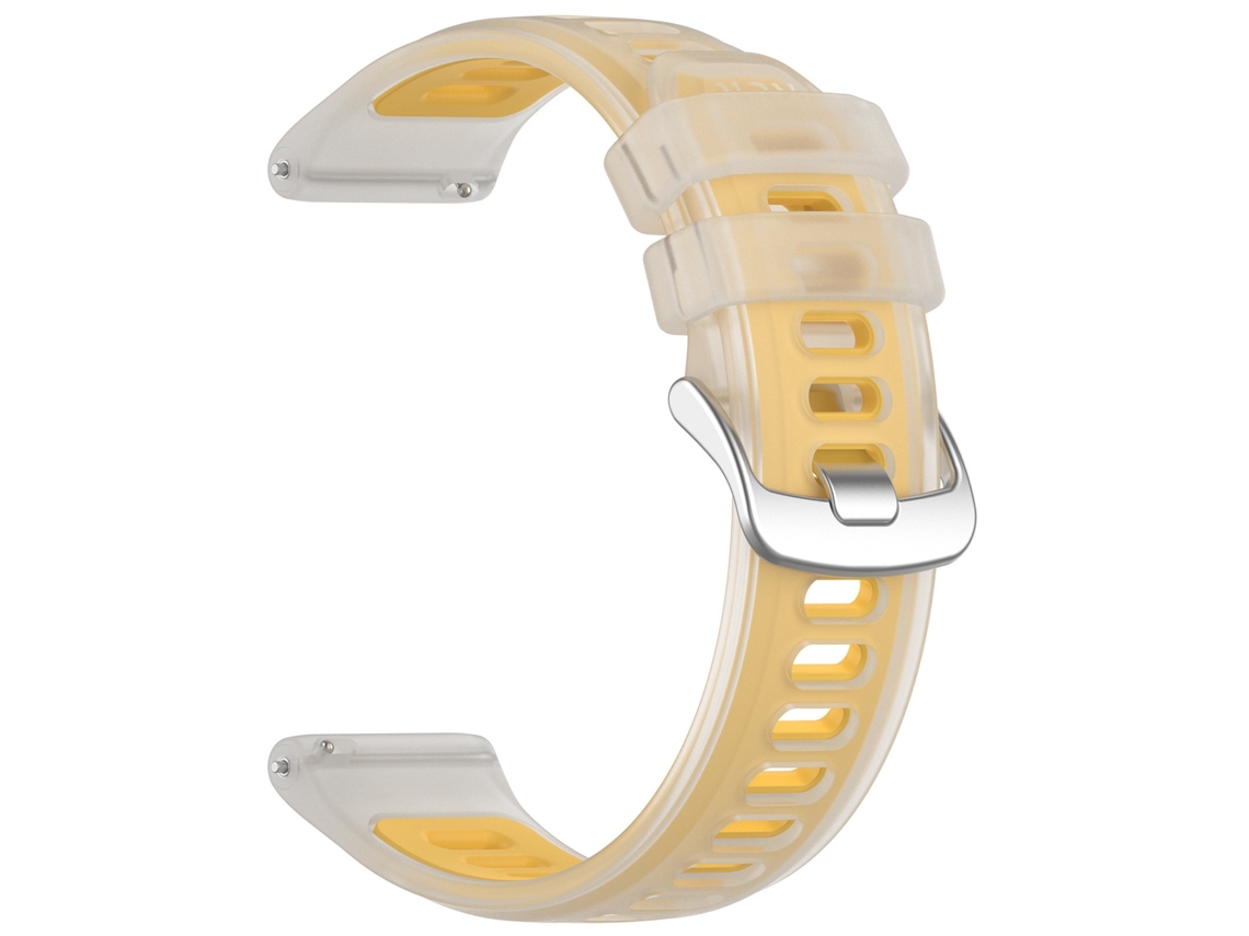 Bracelete Para Garmin Vivomove Sport (20mm) Amarelo Transparente Cuich