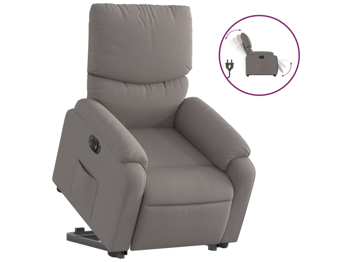 Electric Stand Up Recliner Chair, Electric Stand Up Recliner Chairs Vidaxl Cinzento-acastanhado Tecido