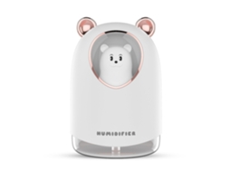 Humidificador TRUMSEN-GM Difusor de Óleo de Aroma Pulverizador de Névoa Urso Bonito dos Desenhos Animados 300Ml-Branco