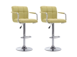 Vidaxl Cadeiras De Bar 2 Pcs Tecido Verde