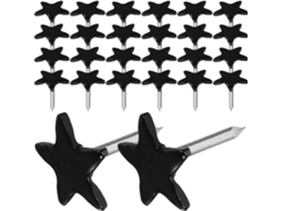 Conjunto de 300 tachininhas decorativas de metal em formato de estrela, ideais para projetos de artesanato e calendários.